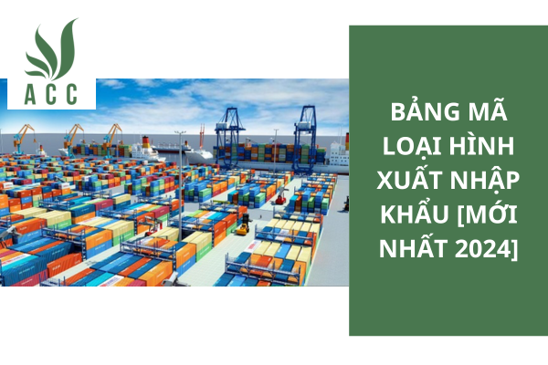 Bảng mã loại hình xuất nhập khẩu [Mới nhất 2024]