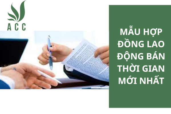Mẫu hợp đồng lao động bán thời gian mới nhất