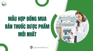 Mẫu hợp đồng mua bán thuốc dược phẩm mới nhất