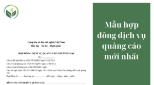 Mẫu hợp đồng dịch vụ quảng cáo mới nhất