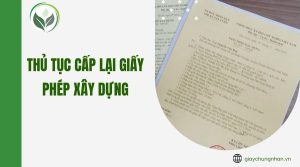 Thủ tục cấp lại giấy phép xây dựng