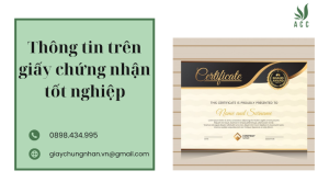 Thông tin trên giấy chứng nhận tốt nghiệp