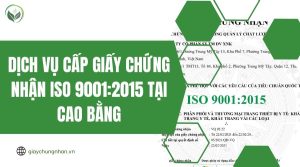 Dịch vụ cấp giấy chứng nhận ISO 9001:2015 tại Cao Bằng