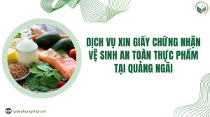 Dịch vụ xin giấy chứng nhận vệ sinh an toàn thực phẩm tại Quảng Ngãi
