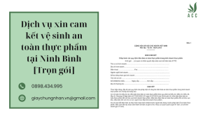 Dịch vụ xin cam kết vệ sinh an toàn thực phẩm tại Ninh Bình