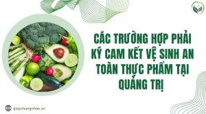 Các trường hợp phải ký cam kết vệ sinh an toàn thực phẩm tại Quảng Trị 