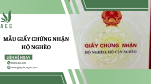 Mẫu giấy chứng nhận hộ nghèo