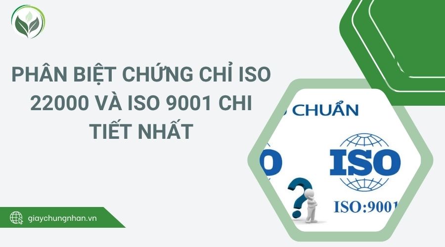 Phân biệt chứng chỉ ISO 22000 và ISO 9001 chi tiết nhất