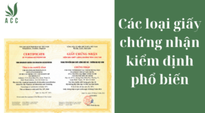 Các loại giấy chứng nhận kiểm định phổ biến