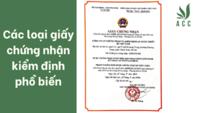 Các loại giấy chứng nhận kiểm định phổ biến