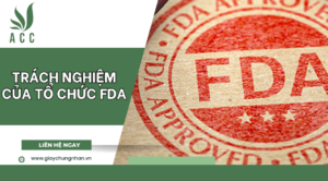 Trách nghiệm của tổ chức FDA