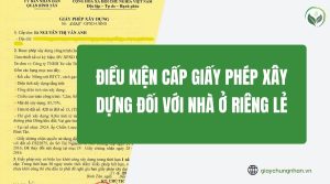Điều kiện cấp giấy phép xây dựng đối với nhà ở riêng lẻ