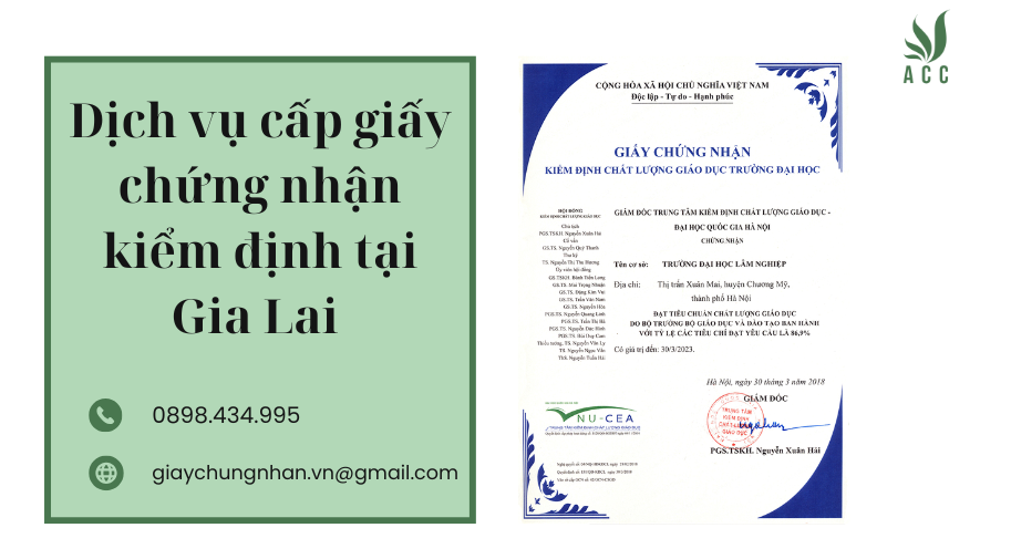 Dịch vụ cấp giấy chứng nhận kiểm định tại Gia Lai [Trọn gói]