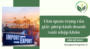 Tầm quan trọng của giấy phép kinh doanh xuất nhập khẩu