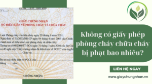 Không có giấy phép phòng cháy chữa cháy bị phạt bao nhiêu?