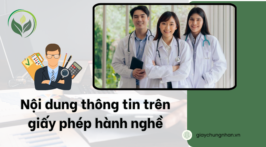 Nội dung thông tin trên giấy phép hành nghề