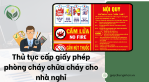 Thủ tục cấp giấy phép phòng cháy chữa cháy cho nhà nghỉ