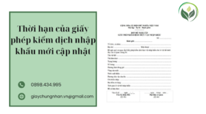 Thời hạn của giấy phép kiểm dịch nhập khẩu mới cập nhật