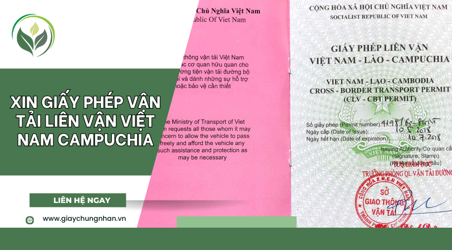 Xin giấy phép vận tải liên vận Việt Nam Campuchia