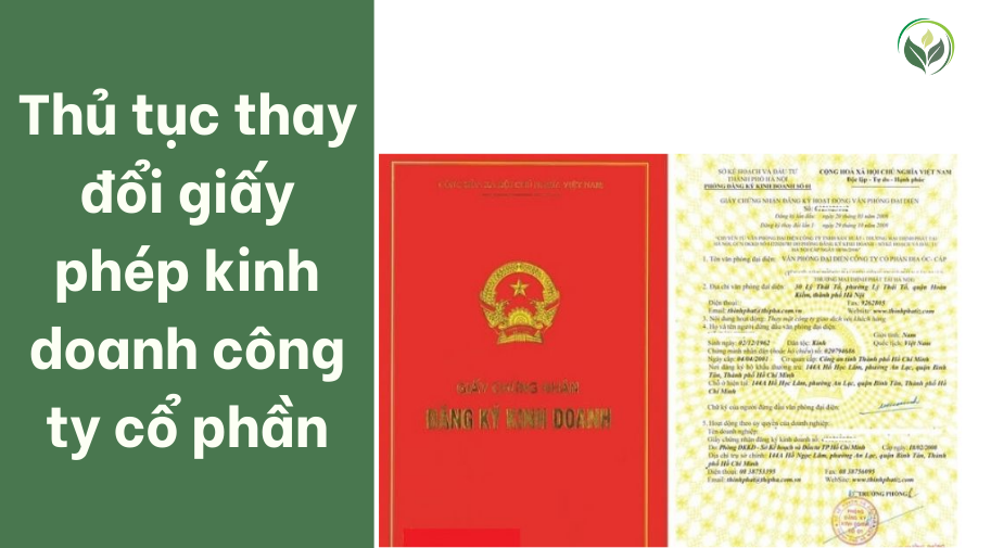 Thủ tục thay đổi giấy phép kinh doanh công ty cổ phần