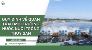 Quy định về quan trắc môi trường nước nuôi trồng thủy sản