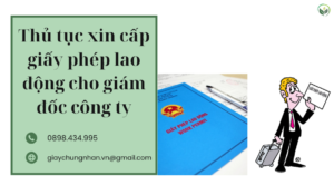 Thủ tục xin cấp giấy phép lao động cho giám đốc công ty