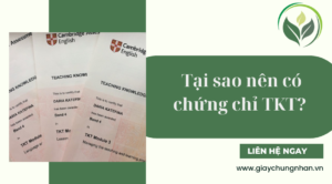  Tại sao nên có chứng chỉ TKT?