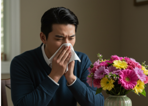 Tránh xa, giảm thiểu tối đa sự tiếp xúc với bất kỳ chất gây dị ứng nào kích hoạt phản ứng như phấn hoa.
