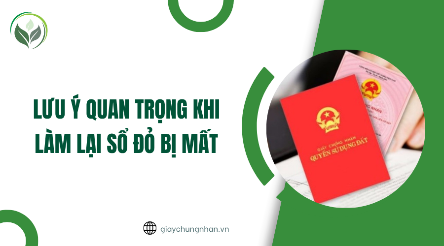 Lưu ý quan trọng khi làm lại sổ đỏ bị mất