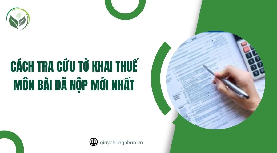 Cách tra cứu tờ khai thuế môn bài đã nộp mới nhất