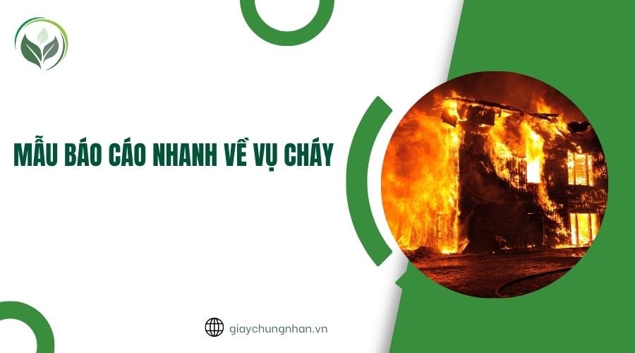 Mẫu báo cáo nhanh về vụ cháy