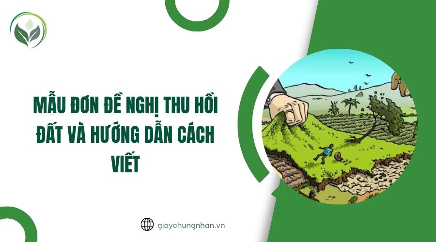 Mẫu đơn đề nghị thu hồi đất và hướng dẫn cách viết