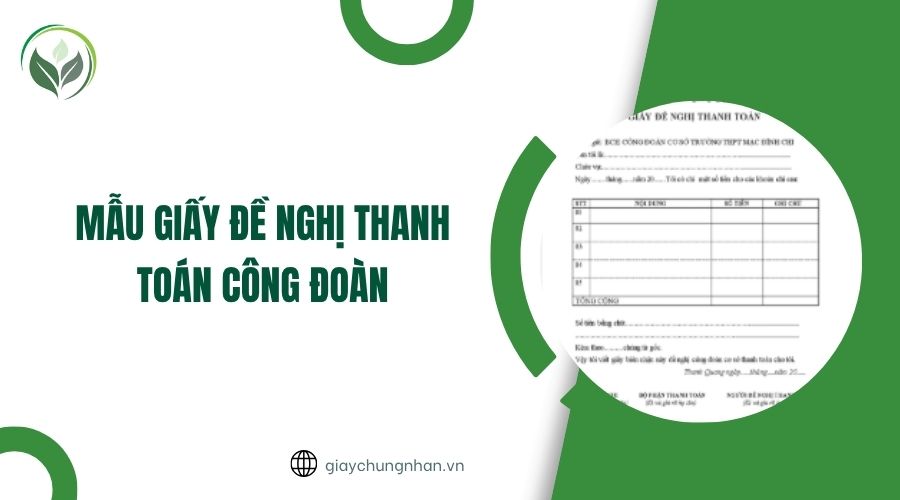 Mẫu giấy đề nghị thanh toán công đoàn