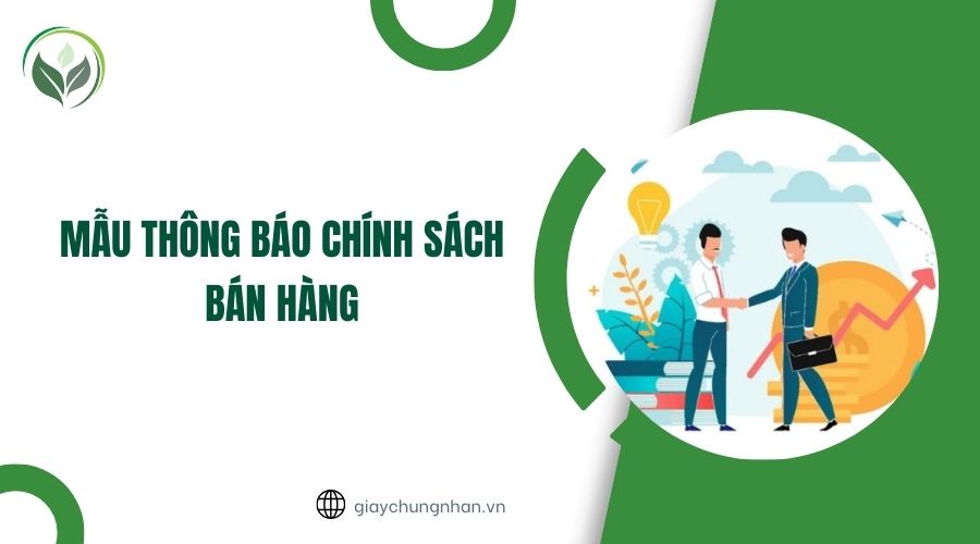 Mẫu thông báo chính sách bán hàng
