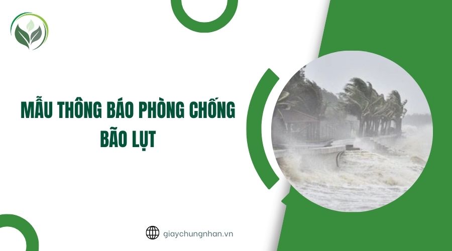 Mẫu thông báo phòng chống bão lụt