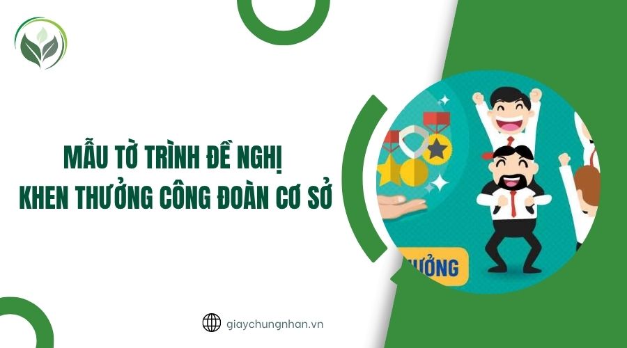 Mẫu tờ trình đề nghị khen thưởng công đoàn cơ sở