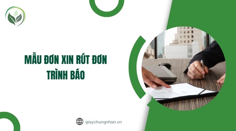 Mẫu đơn xin rút đơn trình báo