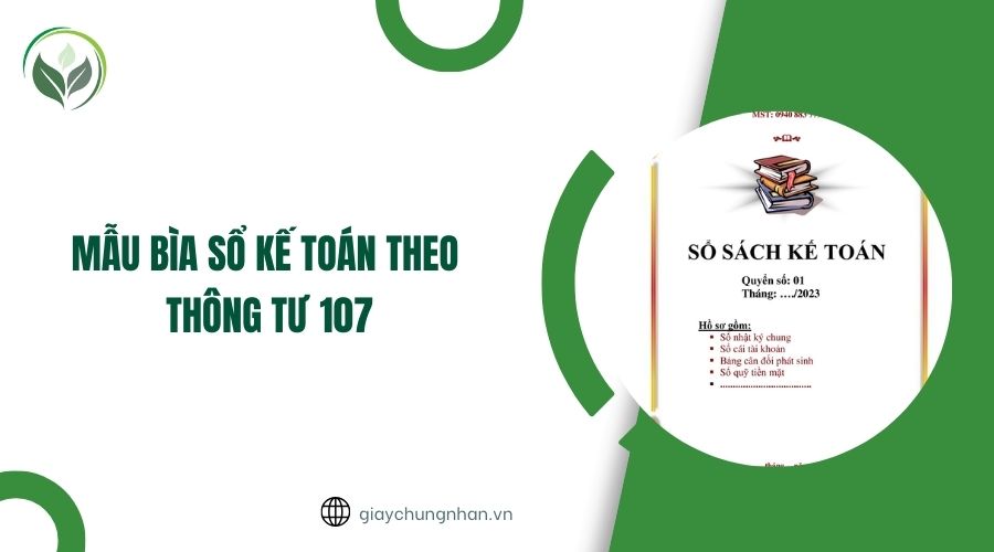 Mẫu bìa sổ kế toán theo Thông tư 107