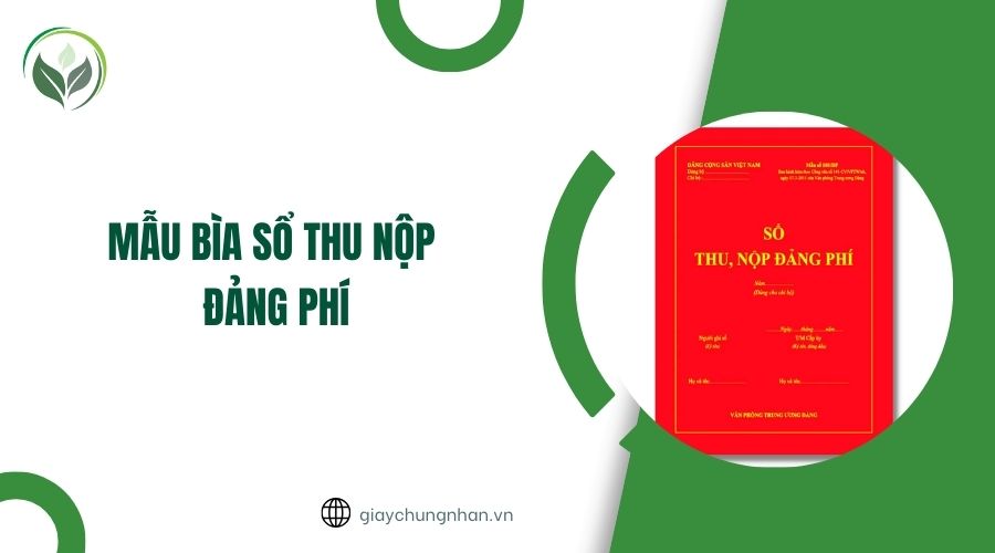Mẫu bìa sổ thu nộp Đảng phí