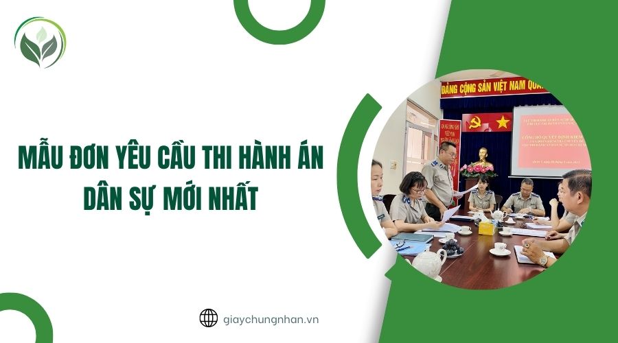 Mẫu đơn yêu cầu thi hành án dân sự mới nhất