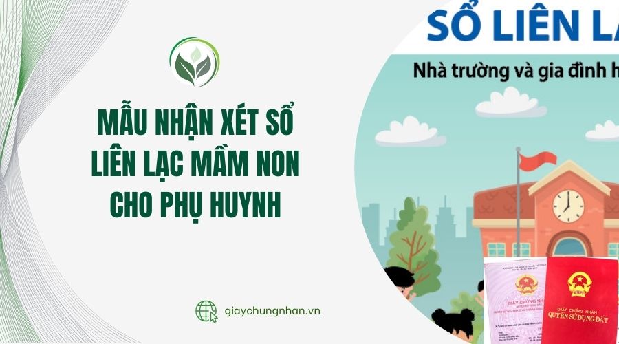 Mẫu nhận xét sổ liên lạc mầm non cho phụ huynh