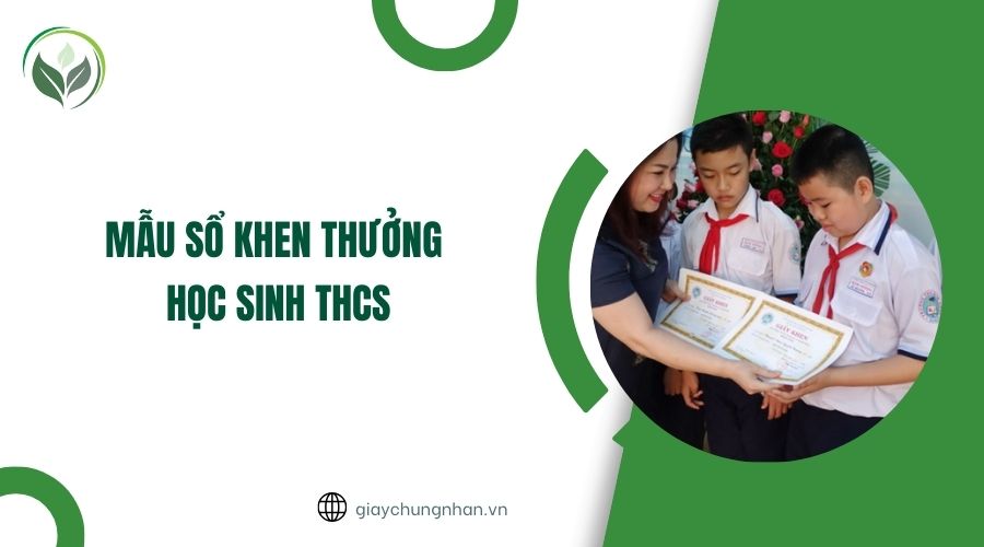 Mẫu sổ khen thưởng học sinh THCS