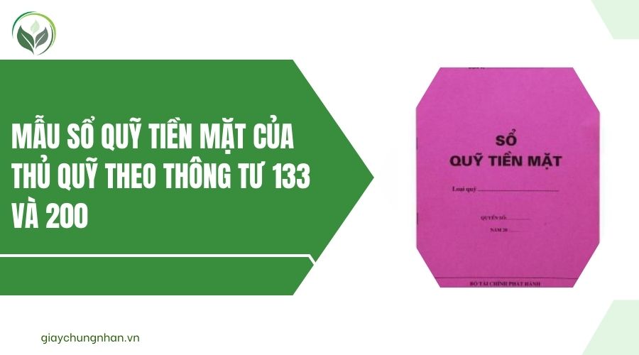 Mẫu sổ quỹ tiền mặt của thủ quỹ theo Thông tư 133 và 200