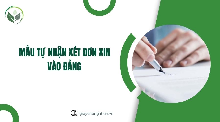 Mẫu tự nhận xét đơn xin vào Đảng