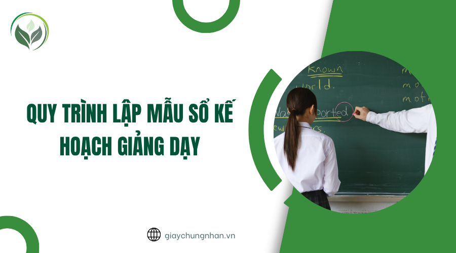 Quy trình lập mẫu sổ kế hoạch giảng dạy