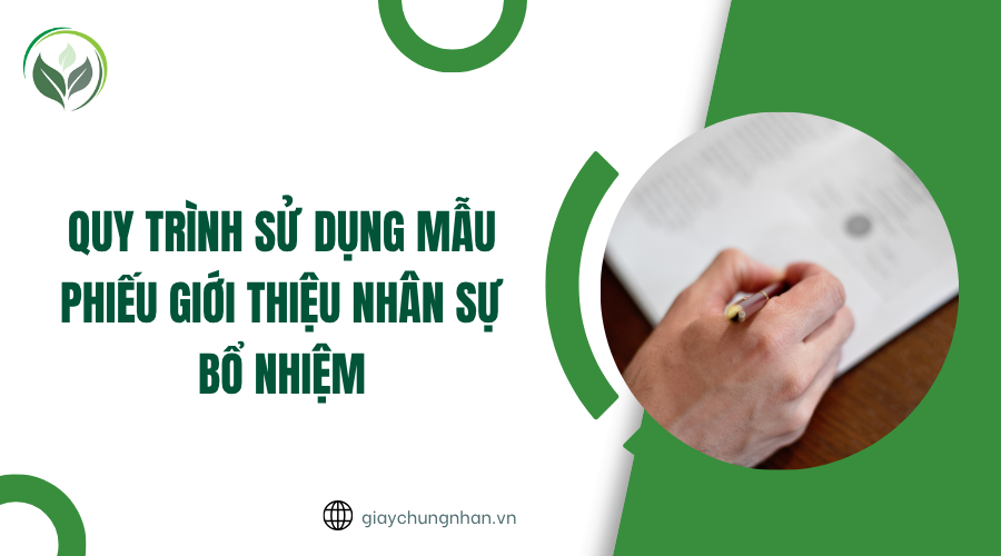 Quy trình sử dụng mẫu phiếu giới thiệu nhân sự bổ nhiệm