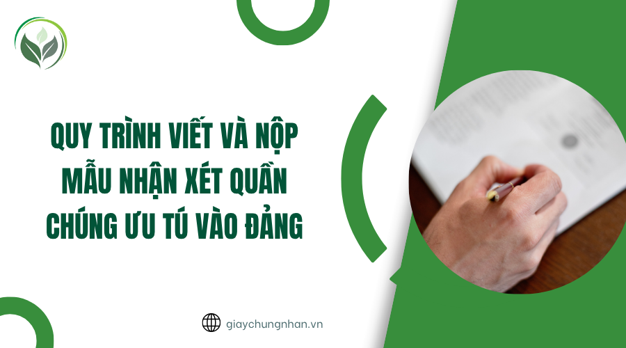 Quy trình viết và nộp mẫu nhận xét quần chúng ưu tú vào Đảng