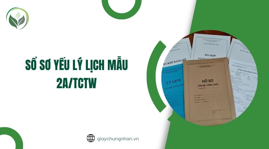 Sổ sơ yếu lý lịch mẫu 2a/TCTW