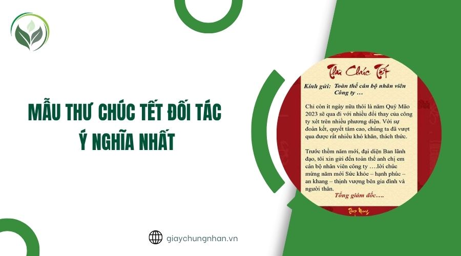 Mẫu thư chúc tết đối tác ý nghĩa nhất