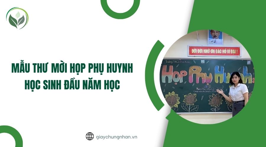 Mẫu thư mời họp phụ huynh học sinh đầu năm học